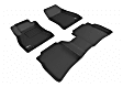L1NS07601509 Front and Rear KAGU All-Weather Custom Fit Series Molded Floor Liner, Black Made of Rubber