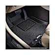 L1NS08501509 Front and Rear KAGU Series Molded Floor Liner, Black Made of Rubber
