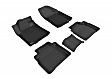 L1NS08801509 Front and Rear KAGU All-Weather Custom Fit Series Molded Floor Liner, Black Made of Rubber