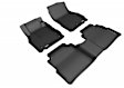 L1NS11001509 Front and Rear KAGU All-Weather Custom Fit Series Molded Floor Liner, Black Made of Rubber