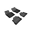 L1PO00601509 Front and Rear KAGU Series Molded Floor Liner, Black Made of Rubber