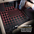 L1PO01121509 Second Row KAGU Series Molded Floor Liner, Black Made of Rubber
