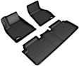 2016 Tesla Model S - KAGU All-Weather Custom Fit Series, Black, Front and Rear, Molded Floor Liner, Made of Rubber