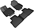 L1TY25401509 Front and Rear KAGU All-Weather Custom Fit Series Molded Floor Liner, Black Made of Rubber