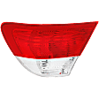 Passenger Side, Outer Tail Light, without Bulb, Halogen, Clear and Red Lens, Base Model, Coupe, Production Date To March 2003