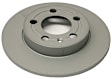 2002 Audi TT Quattro - Rear, Driver or Passenger Side Brake Disc, Plain Surface, Solid, 239 mm, AWD,  With Solid Brake Disc, Zimmermann Coated OE Replacement