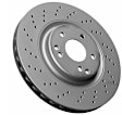 2010 Mercedes Benz SLK300 - Front, Driver or Passenger Side Brake Disc, Cross-Drilled, Vented, 330 mm, RWD,  For cars with Sport Package (Code 952)., Zimmermann Coated OE Replacement