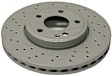 2015 Mercedes Benz CLA45 AMG - Front, Driver or Passenger Side Brake Disc, Cross-Drilled, Vented, 295 mm, AWD,  For Cars With Sport Brake Retrofit (Code 660), Zimmermann Coated OE Replacement