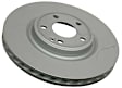 2015 Mercedes Benz CLA250 - Front, Driver or Passenger Side Brake Disc, Plain Surface, Vented, 320 mm, FWD,  Not for cars with AMG Sport Package, Sport Package, Sport Brake Retrofit, or Sport Edition (Code 950, 951, 952, 660, or P84)., Zimmermann Coated OE Replacement