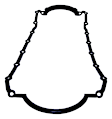 2000 Dodge Durango - Oil Pan Gasket, 8 Cyl 5.9L