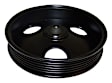 1991 Jeep Comanche - Power Steering Pump Pulley, Power Steering, 5.25 In., 6 Grooves, Black, Metal