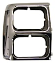 55008046 Passenger Side Headlight Bezel, Black and Chrome