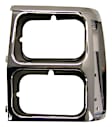 55008047 Driver Side Headlight Bezel, Black and Chrome
