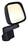 55395060AB Passenger Side Mirror, Manual Adjust, Non-Heated, Non-Folding, Black, No Signal Light, No Memory, No Puddle Light, No Auto-Dim, No Blind Spot Feature