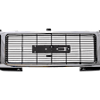Grille, Chrome Shell with Black Insert, With Quad or Composite Headlights Provision and Emblem Provision