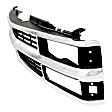 Grille, Chrome Shell with Painted Black Insert, with Dual Headlight Holes And Emblem Provision, For Models with Composite Headlights