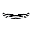 Grille, Chrome Shell with Painted Black Insert, with Dual Headlight Holes And Emblem Provision, For Models with Composite Headlights