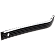 Front, Driver Side Bumper Trim, Black, 2-Piece Type, With Chrome Strip