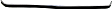 Front, Driver or Passenger Side Bumper Trim, Black, 1-Piece Type, With Chrome Strip