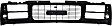 1994-1998 GMC K1500 - Grille, Black, with Chrome Insert Opening, Dual Headlight Holes, And Emblem Provision, For Models with Composite Headlights