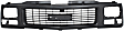 Grille, Paintable, With Single Sealed Beam Headlight and Turn Signal Light Provision, With Emblem Provision
