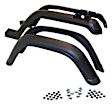 5AHK Front and Rear, Driver and Passenger Side Fender Flares, Black