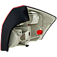 Driver Side Tail Light, without Bulb, Halogen, Clear and Red Lens, Base Model, Sedan
