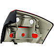 Driver Side Tail Light, without Bulb, Halogen, Clear and Red Lens, Base Model, Sedan