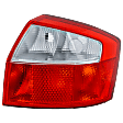 Passenger Side Tail Light, without Bulb, Halogen, Clear and Red Lens, Base Model, Sedan