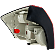 Passenger Side Tail Light, without Bulb, Halogen, Clear and Red Lens, Base Model, Sedan