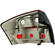 Passenger Side Tail Light, without Bulb, Halogen, Clear and Red Lens, Base Model, Sedan