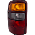 Driver Side Tail Light, without Bulb, Halogen, Amber, Clear and Red Lens