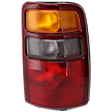 Passenger Side Tail Light, without Bulb, Halogen, Amber, Clear and Red Lens