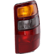 Passenger Side Tail Light, without Bulb, Halogen, Amber, Clear and Red Lens