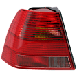 Driver Side Tail Light, without Bulb, Halogen, Red Lens, Sedan, New Body Style