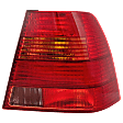 Passenger Side Tail Light, without Bulb, Halogen, Red Lens, Sedan, New Body Style
