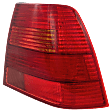 Passenger Side Tail Light, without Bulb, Halogen, Red Lens, Sedan, New Body Style