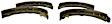 68003589AA Parking Brake Shoe - Direct Fit, 2-Wheel Set