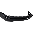 Front Bumper, Painted Black, Without Mounting Brackets, Without Molding Holes