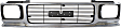Grille Assembly, Chrome Shell with Painted Gray Insert