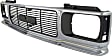 Grille Assembly, Chrome Shell with Painted Gray Insert