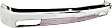 Front Bumper, Chrome, Without Mounting Brackets, Without Molding Holes