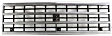 Grille Assembly, Silver Shell with Black Insert, For Models with Single Headlamps 