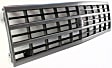 Grille Assembly, Silver Shell with Black Insert, For Models with Single Headlamps 