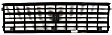 Grille Assembly, Silver Shell with Black Insert, For Models with Single Headlamps 