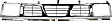 1997 Nissan Pickup Base - Grille, Chrome Shell with Gray Insert
