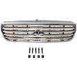 Grille, Chrome Shell with Painted Gray Insert, with Emblem Provision, 8 Cyl., 4.6L Engine