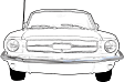 1966 Ford Mustang Base - Front Bumper, Chrome
