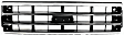 1990 Ford F-150 Custom - Grille, Chrome Shell with Painted Silver Insert, Standard Cab Pickup