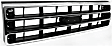 1990 Ford F-150 Custom - Grille, Chrome Shell with Painted Silver Insert, Standard Cab Pickup